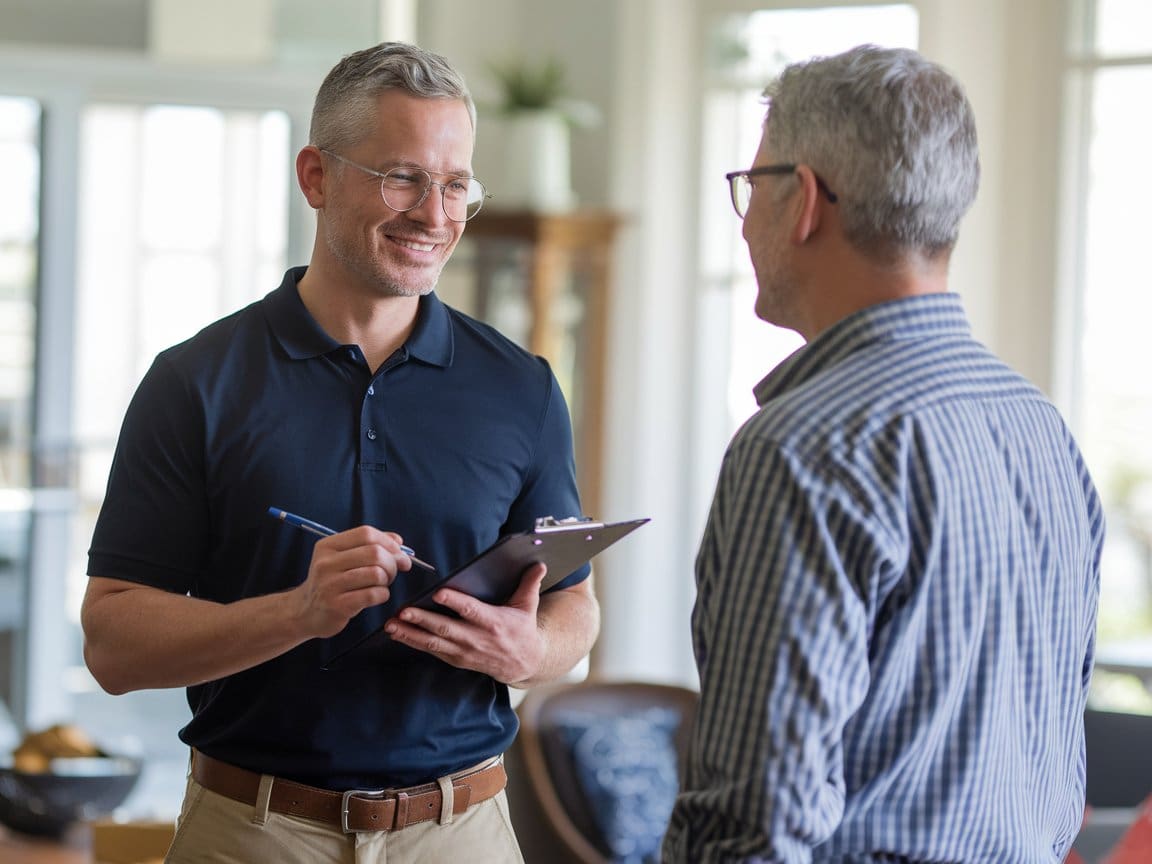 air conditioning system supplier Halifax Air conditioning system supplier consultant discussing installation options with Halifax customer
