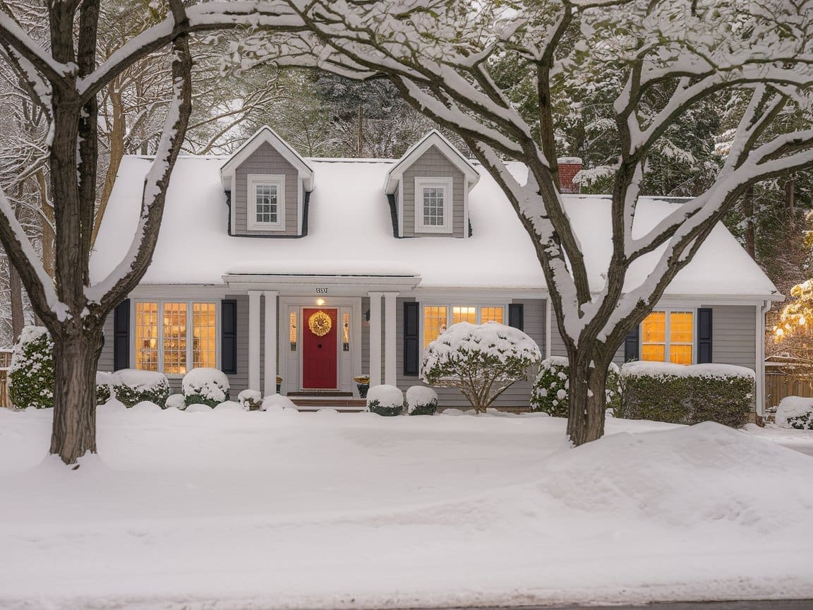heating contractor lynchburg winter Heating contractor services needed for snow-covered Lynchburg home on a harsh winter day